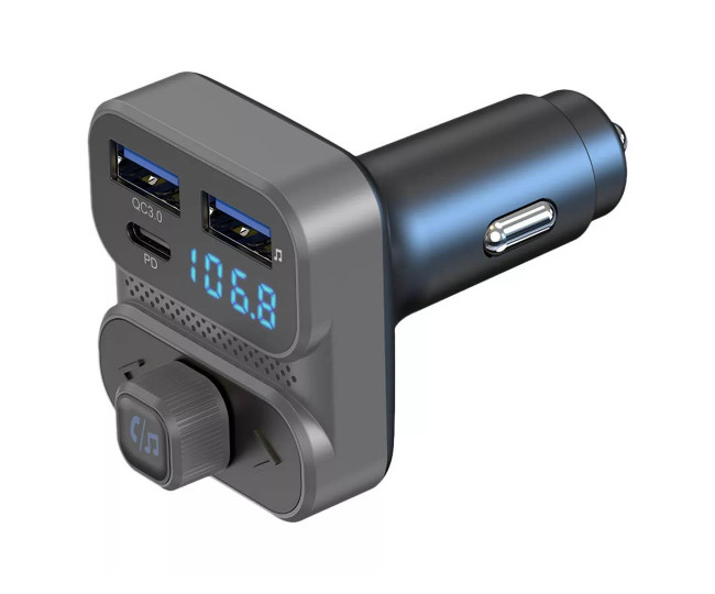 АЗП Proove FM Launcher Luxor SE 36W (PD+QC3.0) Type-C+USB (gray)